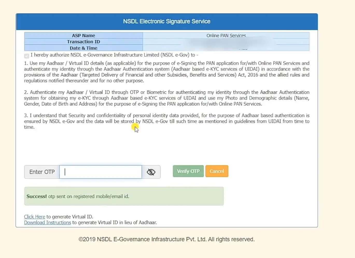 PAN Card Correction/Update