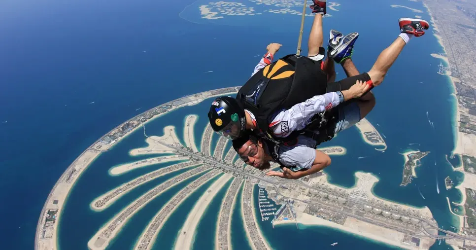 Sky Dive At Man-Made Island