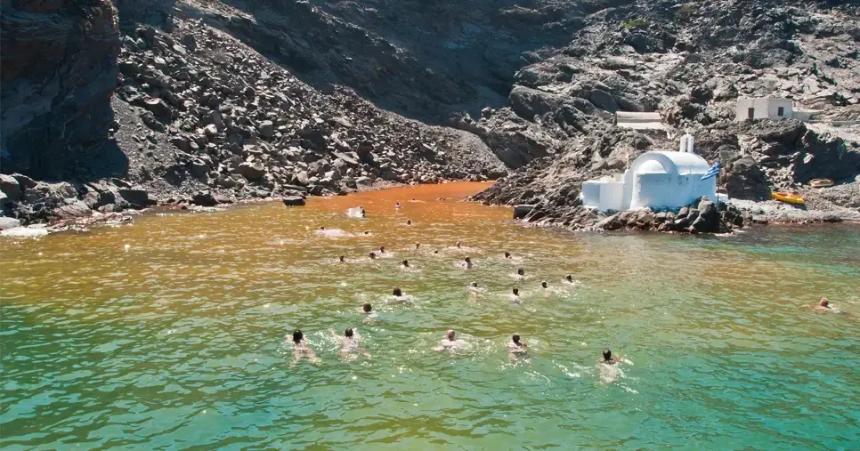 Hot spring Bath at Palea Kameni