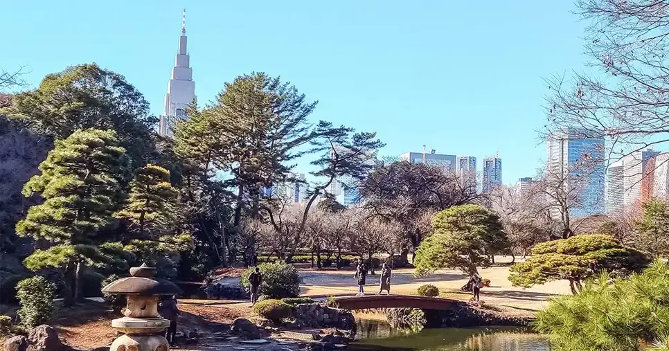 Shinjuku Gyoen Garden in Tokyo