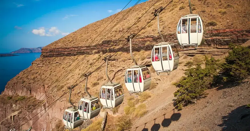 Ride a Cable Car in Caldera