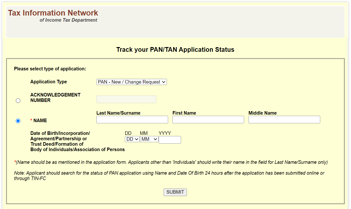 TIN NSDL Portal TIN NSDL Portal
