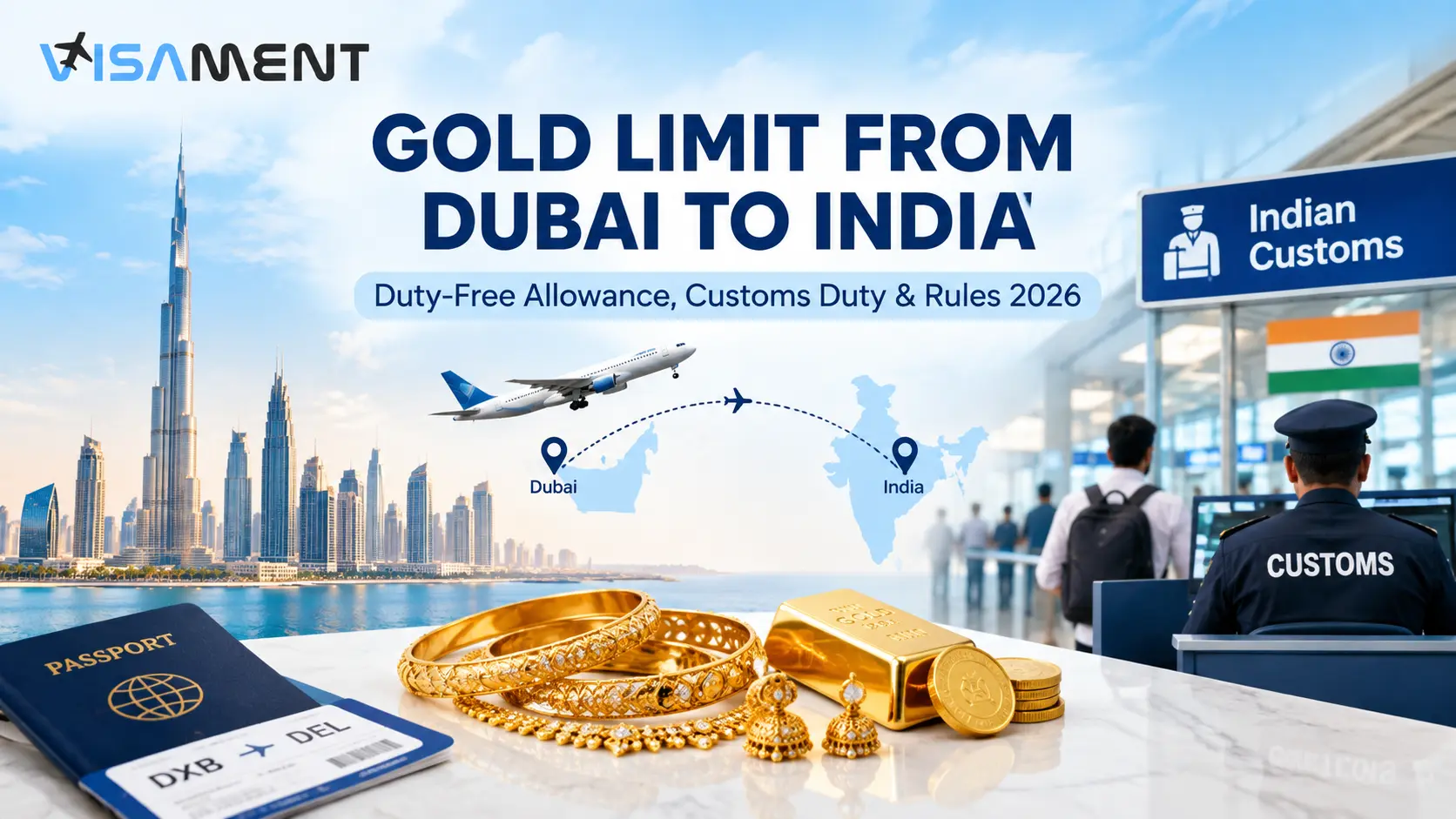 Gold Limit from Dubai to India: Rules & Allowance 2026