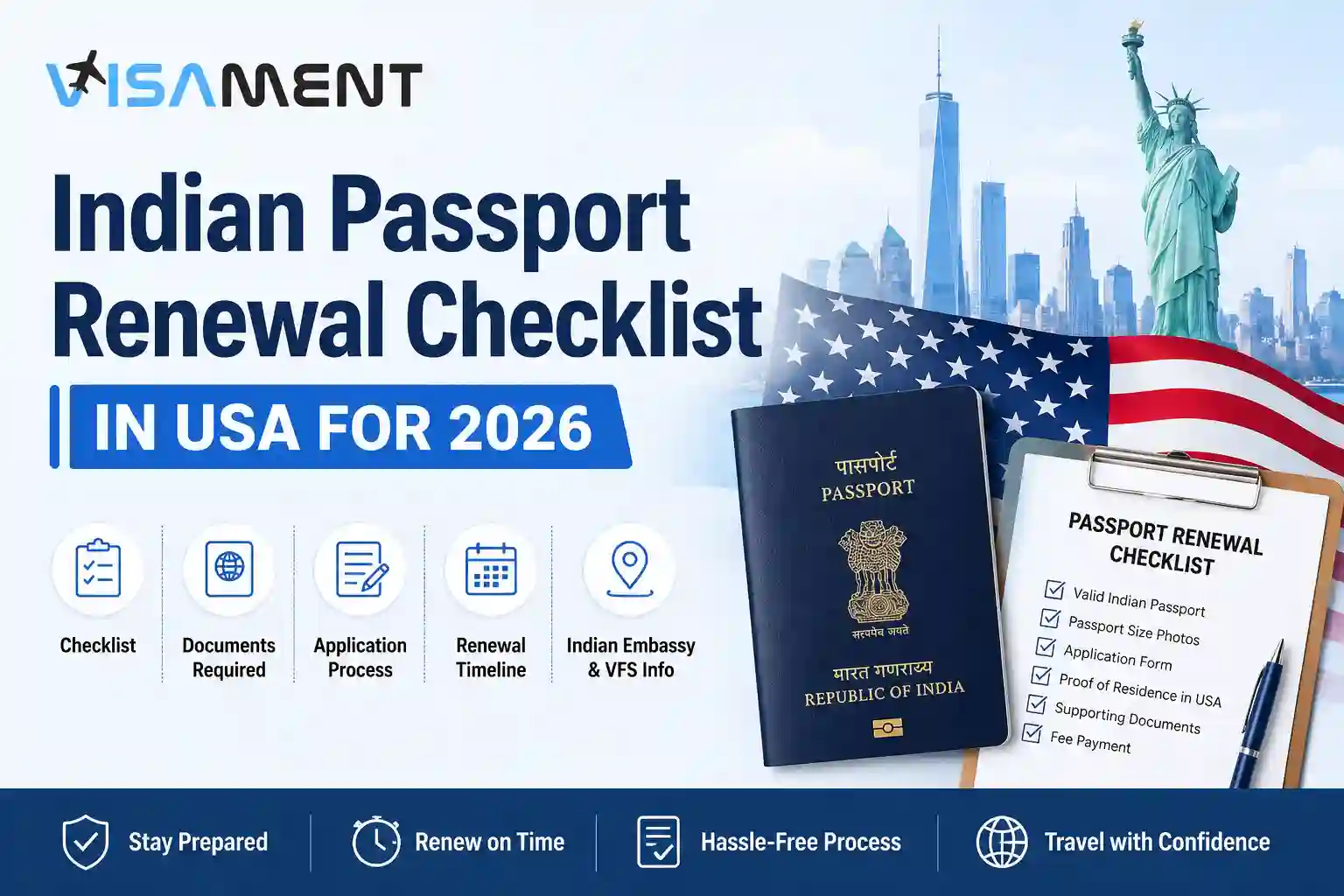 Indian Passport Renewal Checklist in USA for 2026