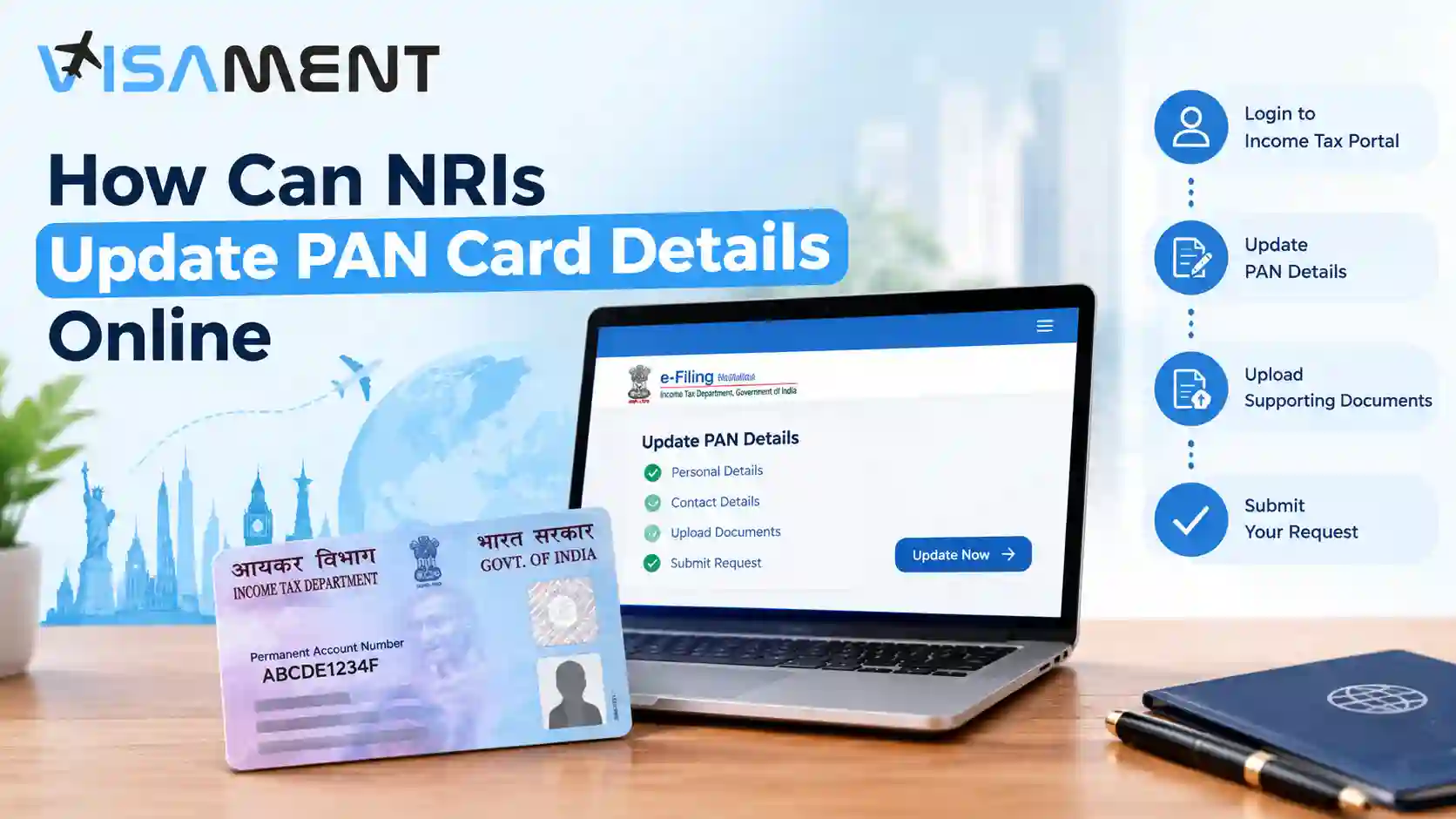 NRIs Update PAN Card Details Online