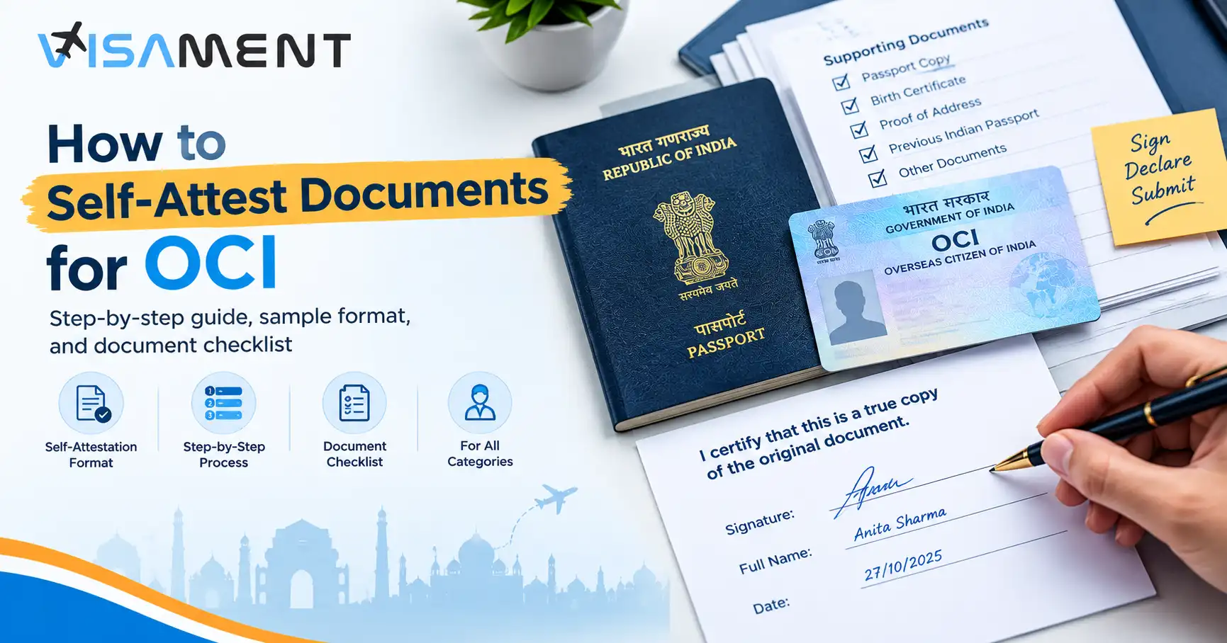 How to Self-Attest Documents for OCI: Step-by-Step Guide