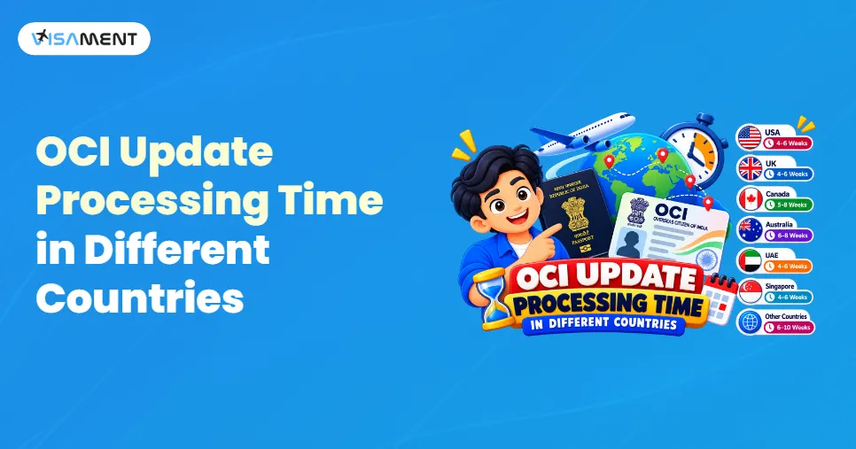 OCI Update Processing Time in Different Countries