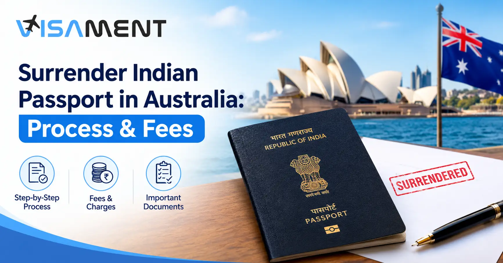 Surrender Indian Passport in Australia: Process & Fees