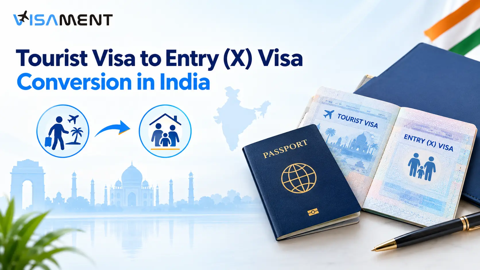 How to Convert a Tourist Visa to an X Visa in India?